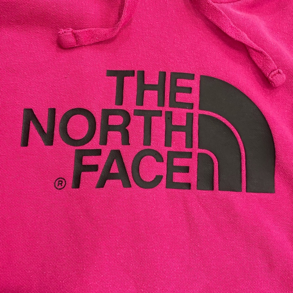 The North Face pink hoodie size large